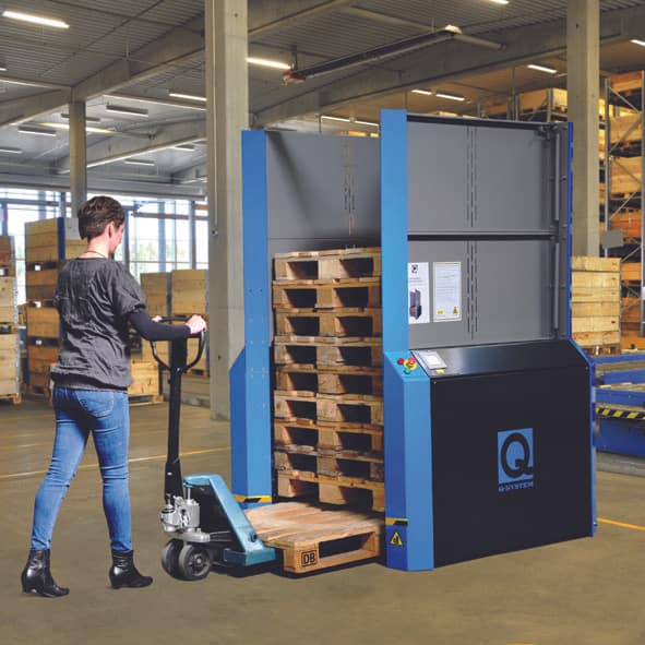 Top 8 advantages of a PallEvator pallet dispenser from Q-System