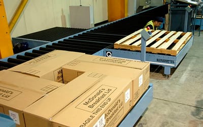 Linpac Plastics Chose a Q Pallet Conveyor System for Their Finished Goods
